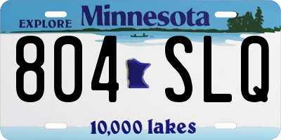 MN license plate 804SLQ