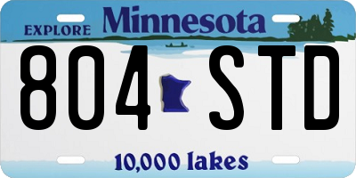 MN license plate 804STD