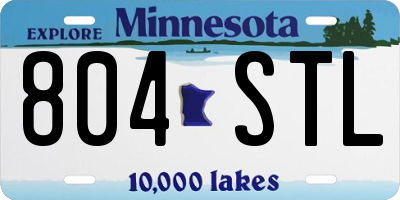MN license plate 804STL