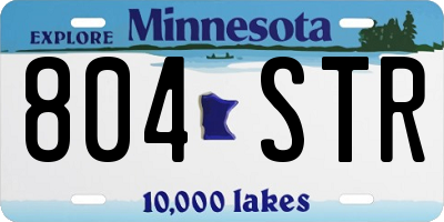 MN license plate 804STR