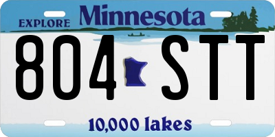 MN license plate 804STT