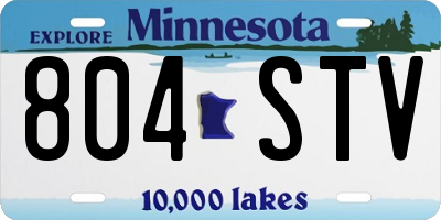 MN license plate 804STV