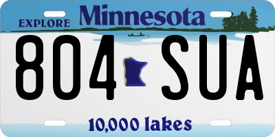 MN license plate 804SUA