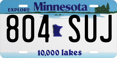 MN license plate 804SUJ