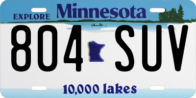 MN license plate 804SUV