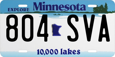 MN license plate 804SVA