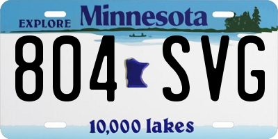 MN license plate 804SVG