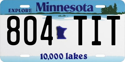 MN license plate 804TIT