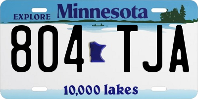 MN license plate 804TJA