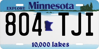 MN license plate 804TJI