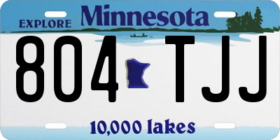 MN license plate 804TJJ