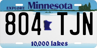 MN license plate 804TJN