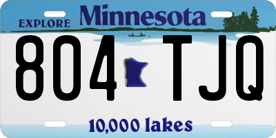 MN license plate 804TJQ