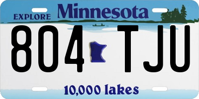 MN license plate 804TJU