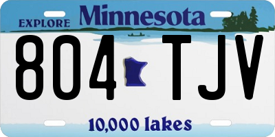 MN license plate 804TJV