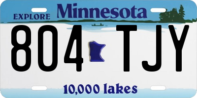 MN license plate 804TJY