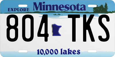 MN license plate 804TKS