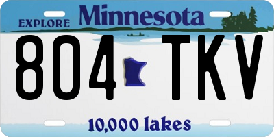 MN license plate 804TKV