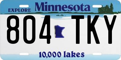 MN license plate 804TKY