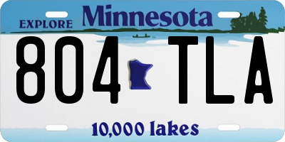 MN license plate 804TLA