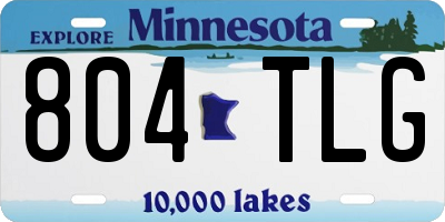 MN license plate 804TLG