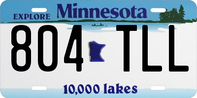 MN license plate 804TLL