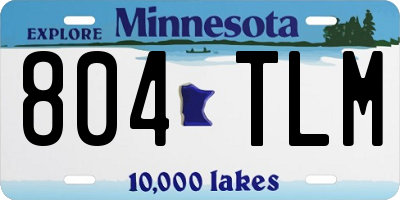 MN license plate 804TLM