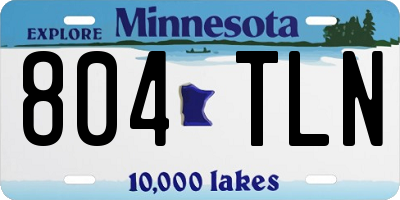 MN license plate 804TLN