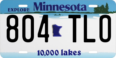 MN license plate 804TLO