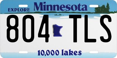 MN license plate 804TLS