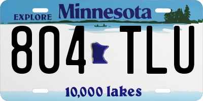 MN license plate 804TLU