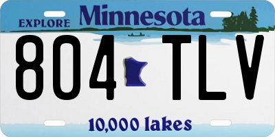 MN license plate 804TLV