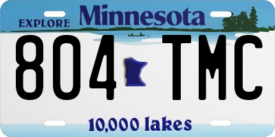 MN license plate 804TMC