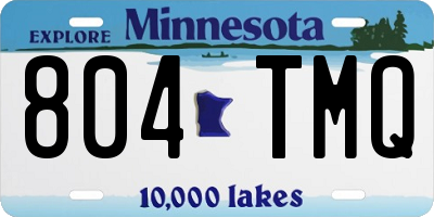 MN license plate 804TMQ