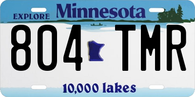 MN license plate 804TMR