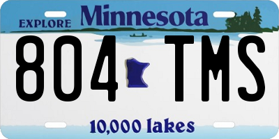 MN license plate 804TMS