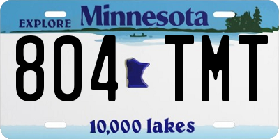MN license plate 804TMT
