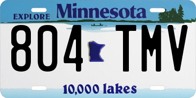 MN license plate 804TMV