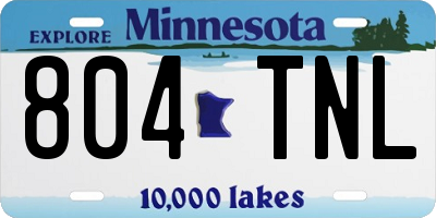 MN license plate 804TNL