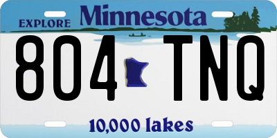 MN license plate 804TNQ
