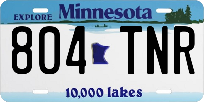 MN license plate 804TNR