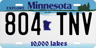 MN license plate 804TNV