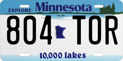 MN license plate 804TOR
