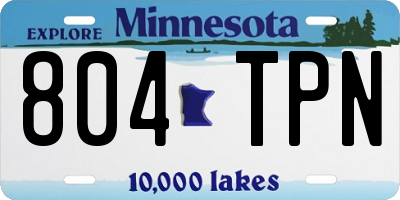 MN license plate 804TPN