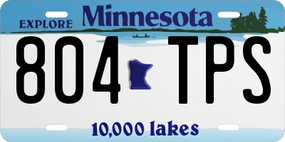 MN license plate 804TPS