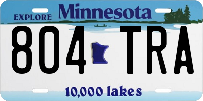 MN license plate 804TRA