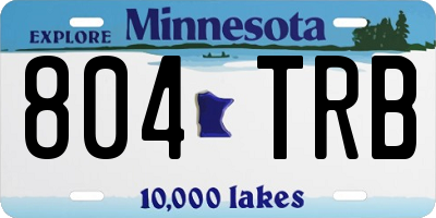 MN license plate 804TRB