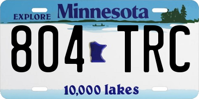 MN license plate 804TRC