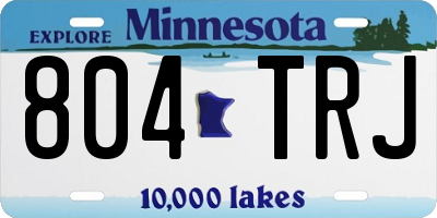 MN license plate 804TRJ