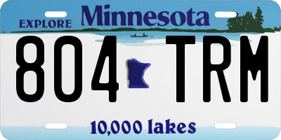 MN license plate 804TRM
